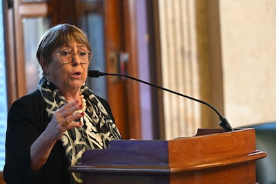 Former Chilean president Michelle Bachelet said she would engage with the Taliban if she were to lead the UN. EPA