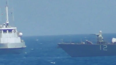 The United States Central Command released images and footage of the incident