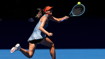 Maria Sharapova of Russia in action against Harriet Dart of Britain during their women's singles round one match of the Australian Open tennis tournament in Melbourne, Australia. EPA