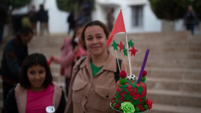 This Morroccan fan in Rabat celebrated with cake. AP