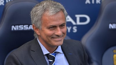 Jose Mourinho has Chelsea top of the Premier League table with 13 points from five matches. Peter Powell / EPA / September 21, 2014