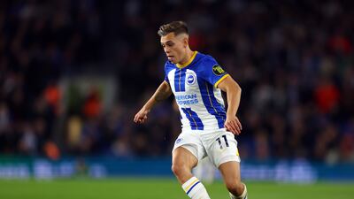Leandro Trossard of Brighton & Hove Albion in action. Getty Images
