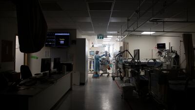 A coronavirus ward at Shaare Zedek Medical Centre in Jerusalem. Photo: AP