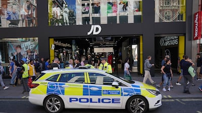 Police officers patrol the UK capital. PA