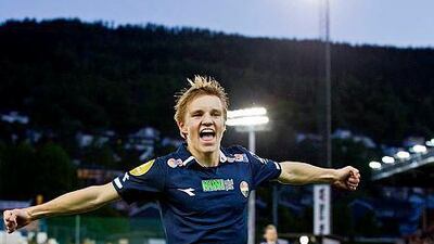 A file photo of Norway football player Martin Odegaard, 15, who became Norway’s youngest player ever in the national soccer team when he played against the UAE on Wednesday night. EPA/Vegrad Wivestad Grott