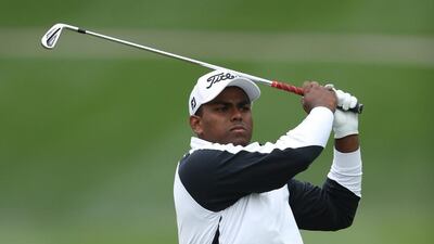 This file photo shows Rayhan Thomas competing at his fourth European Tour event at the Hero Indian Open. David Cannon / Getty Images