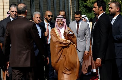 Saudi Foreign Minister Prince Faisal bin Farhan receives a warm welcome in Tehran in June. EPA