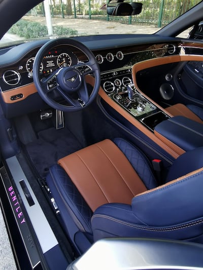 The interiors of the Bentley Continental 2020. Courtesy Bentley