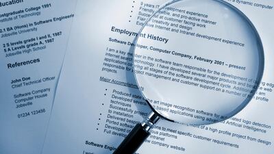 Private investigators in Dubai are weeding out jobseekers who lie on their CV / Getty