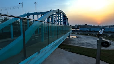 A model of the causeway built in the 1950s