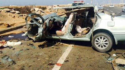 A father, mother and their two daughters died at the scene, while their three sons suffered serious injuries. AFP Photo