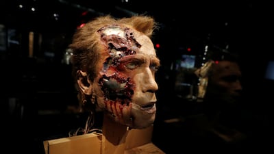 An animatronic T-800 Terminator head from 'Terminator 2: Judgement Day'. Reuters