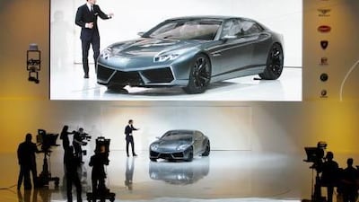 Stephan Winkelmann presented the Estoque at the 2008 Paris car show.