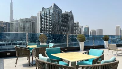 An outdoor seating area