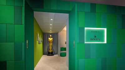 The Rolex Greenroom at the Oscars venue was inspired by nature and the rainforest. All photos: Rolex