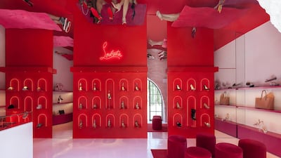 Christian Louboutin has always used the colour red. Courtesy Christian Louboutin