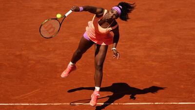 Serena Williams served her way out of a spot of bother when she dropped the second set in the women’s singles final against Lucie Safarova. Clive Brunskill / Getty Images