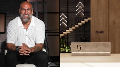 Fadi El Khatib, left, opened Club 15 in Dubai with the dream to build a 'sports city within a city'. Photo: Club 15
