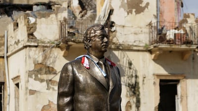 The Hariri monument in Beirut. Reuters