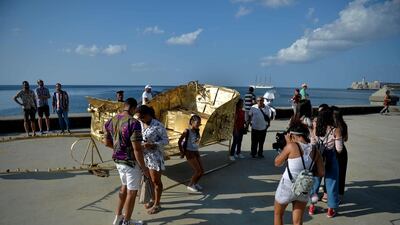 The biennial also includes a large contingent of European and US artists including Cuban-Americans like Enrique Martínez Celaya and Emilio Perez. AFP