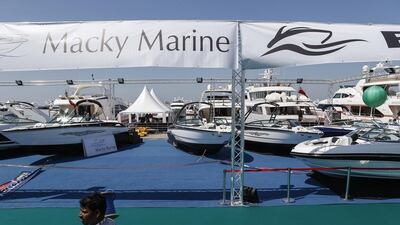 Monterey watercraft on display at the Macky Marine stand of the 2015 Dubai International Boat Show. Antonie Robertson / The National