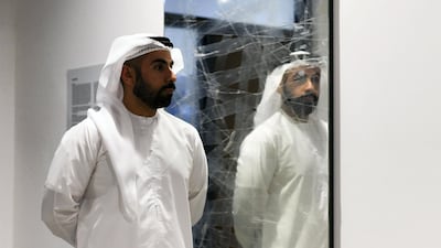 Zayed Temash and a work in progress at the Cultural Foundation. Khushnum Bhandari for The National