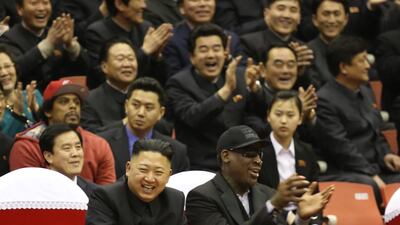 Dennis Rodman, right, has buddied up with Kim Jong-un, the North Korean leader who had his own uncle executed last week. Jason Mojica / AP Photo