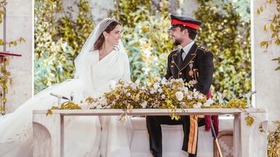 Jordan's Crown Prince Hussein bin Abdullah and Princess Rajwa got married on June 1. AP