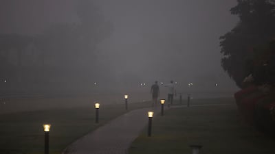 Early morning fog in Dubai. Antonie Robertson / The National