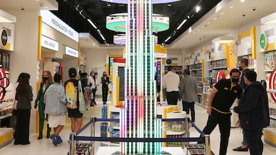 The new Lego store is home to a Burj Khalifa replica which lights up.