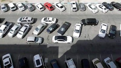 A parking lot the day before Mawaqif started to enforce parking laws on a lot near Muroor Road and 15th Street.