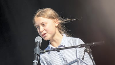 Swedish climate activist Greta Thunberg speaks to the crowd of protesters during the global climate strike in Montreal, Canada, on September 27 2019. AFP
