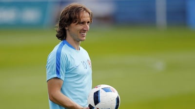 Croatia midfielder Luka Modric attends a training session in Deauville on June 23, 2016, during the Euro 2016 football tournament. Charly Triballeau / AFP