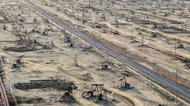 Pumpjacks operate in the Belridge oil field near McKittrick, California. AFP
