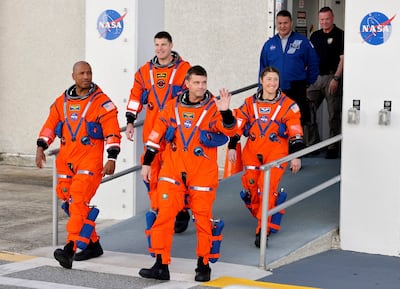 The crew of Artemis II, Nasa's Victor Glover, Reid Wiseman, Christina Koch and Canadian astronaut Jeremy Hansen are set to fly to the Moon in 2026. Reuters