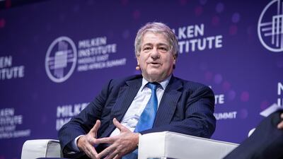 Leon Black's Apollo Global Management has $331 billion worth of assets under management, $77bn of which is in private equity. Image courtesy of Milken Institute