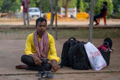 Bhagwan Mehta waits to collect the body of his brother who died in the train crash in Balasore, outside a hospital in Bhubaneswar, Odisha on Tuesday. AP