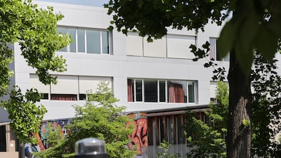 A view of the school building after the shooting. AP