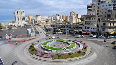 A view of closed shops as part of the preventive measures against the ongoing coronavirus pandemic at Nejmeh square in Sidon (Saida), Lebanon. According to reports, Lebanon registered 163 cases from the COVID-19 disease caused by the SARS-CoV-2 coronavirus. EPA