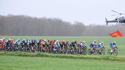 The peloton during Stage 3, between Chalette-sur-Loing and La Chatre, of the Paris-Nice cycling race stage, on Tuesday, March 10. AFP