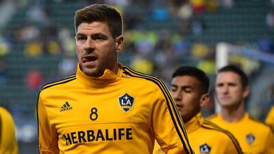 Steven Gerrard has been selected for the MLS All-Star game despite only playing 45 minutes for LA Galaxy. Frederic Brown / AFP