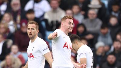 Dejan Kulusevski celebrates after scoring the second goal. Getty
