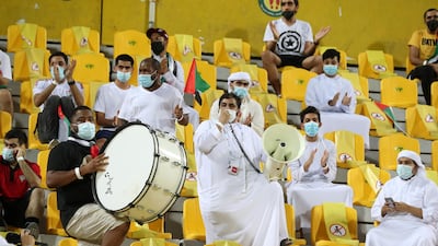 UAE fans before the game at the Zabeel Stadium in Dubai. Chris Whiteoak / The National
