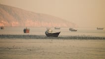 Ships in the Strait of Hormuz, as seen from Musandum, Oman. Reuters