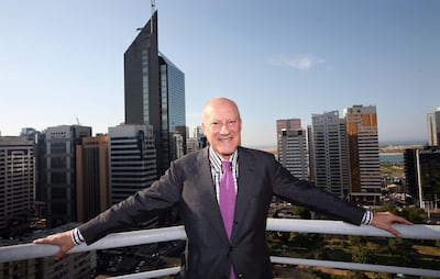 Norman Foster at his Abu Dhabi office on Hamdan Street, in 2008. Stephen Lock for The National