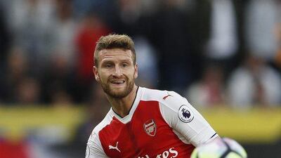 Arsenal’s Shkodran Mustafi in action against Hull City. Lee Smith / Action Images / Reuters