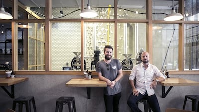 Tom Arnel, left, and Sergio Lopez. Reem Mohammed / The National