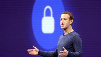 Facebook CEO Mark Zuckerberg delivers the keynote speech at F8, Facebook's developer conference, in San Jose, Calif. AP