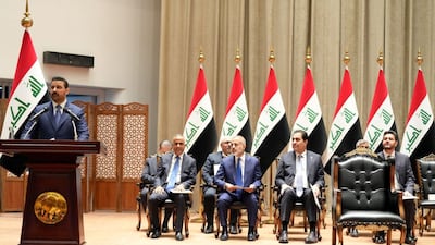 Iraqi Prime Minister Ali Al Zaidi attends the parliamentary session to approve the remaining members of his cabinet in Baghdad. Reuters