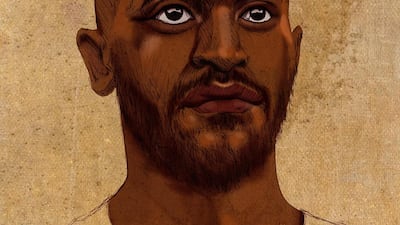 Mahmoud Shikabala, also known as The Apache, who the artist describes as "the son of Nubia, the real diamond"